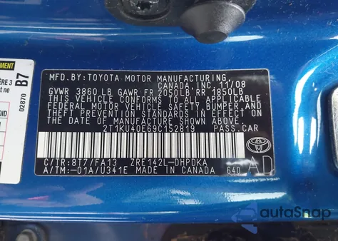 2009 Toyota Matrix z USA, uszkodzony, nr VIN 2T1KU40E69C152819